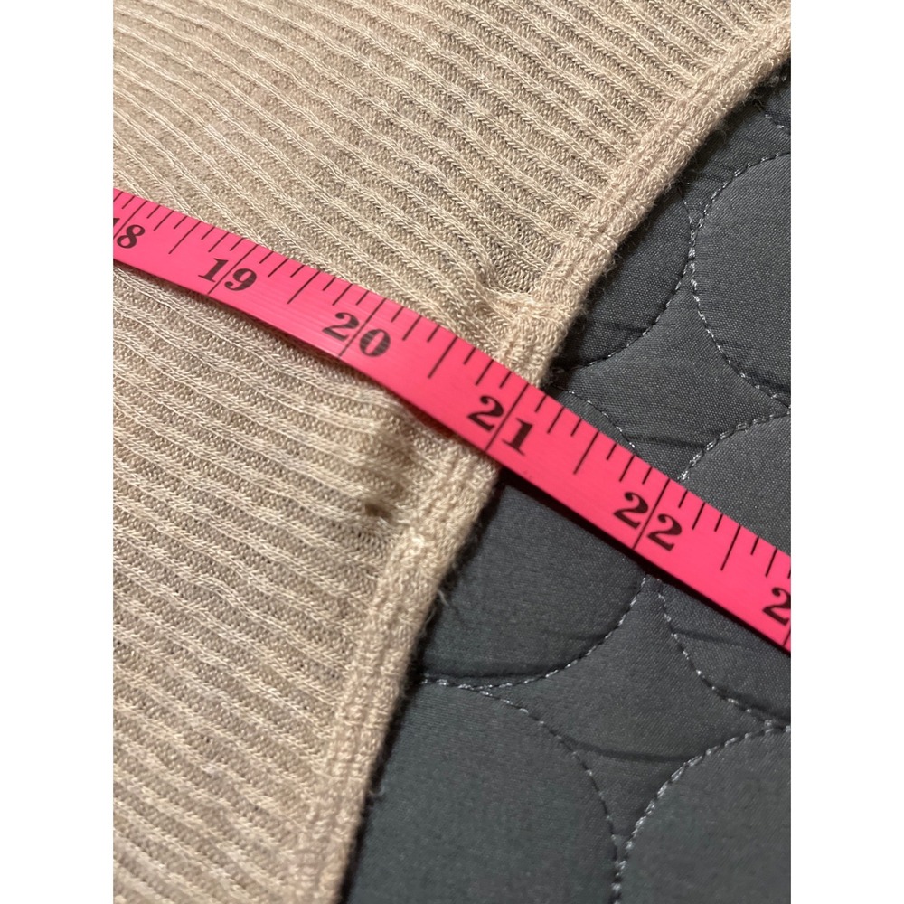 Y2K Wet Seal Beige Ribbed Knit Top Long Sleeve Cactus Casual‎ Comfy Shirt - Picture 7 of 7